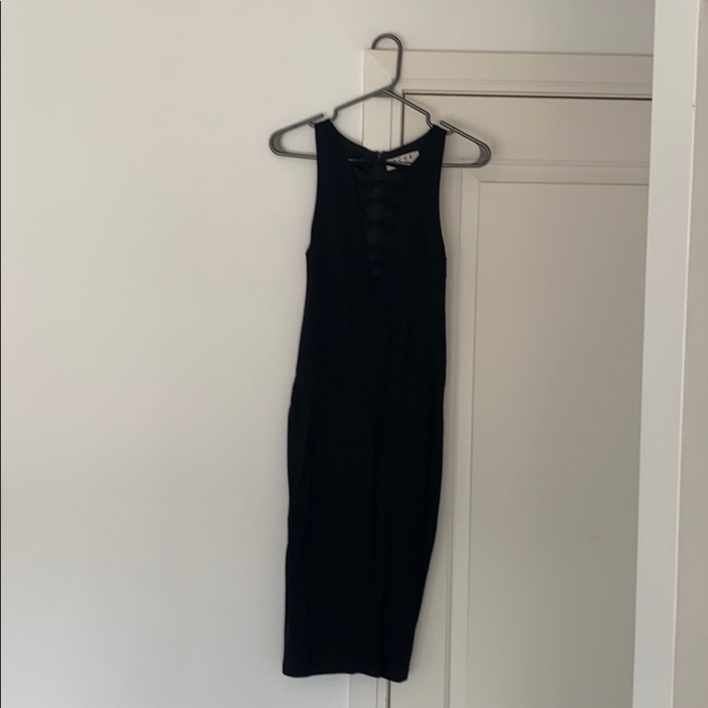 Black fitted dress
